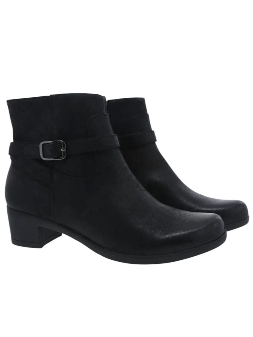 Dansko Cagney Black Leather Booties Size 38